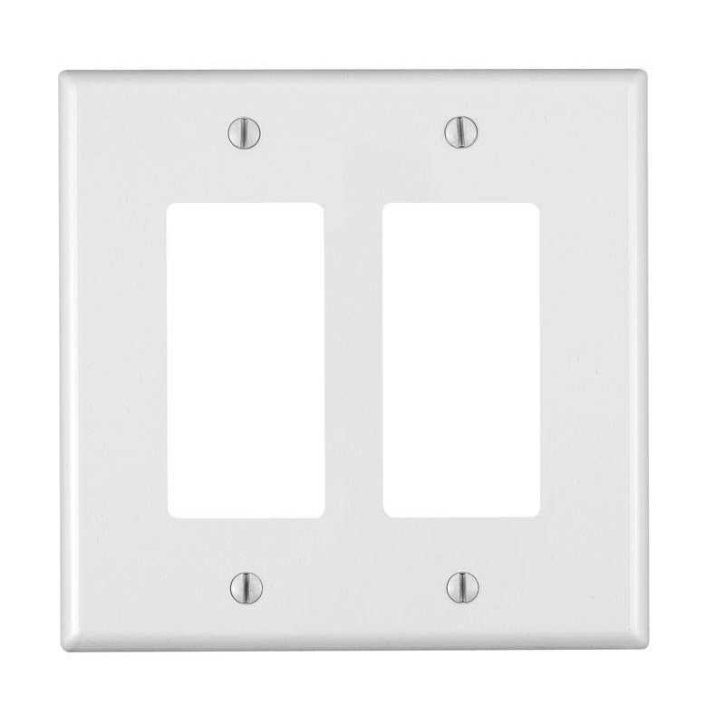 Leviton PJ262-W 2-Gang Decora Wall Plate - Cheap Fitting