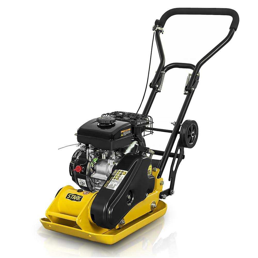 Stark 3 HP Walk Behind Soil Vibratory Plate Compactor Rammer with Foldable Handle and Wheel - Cheap Fitting