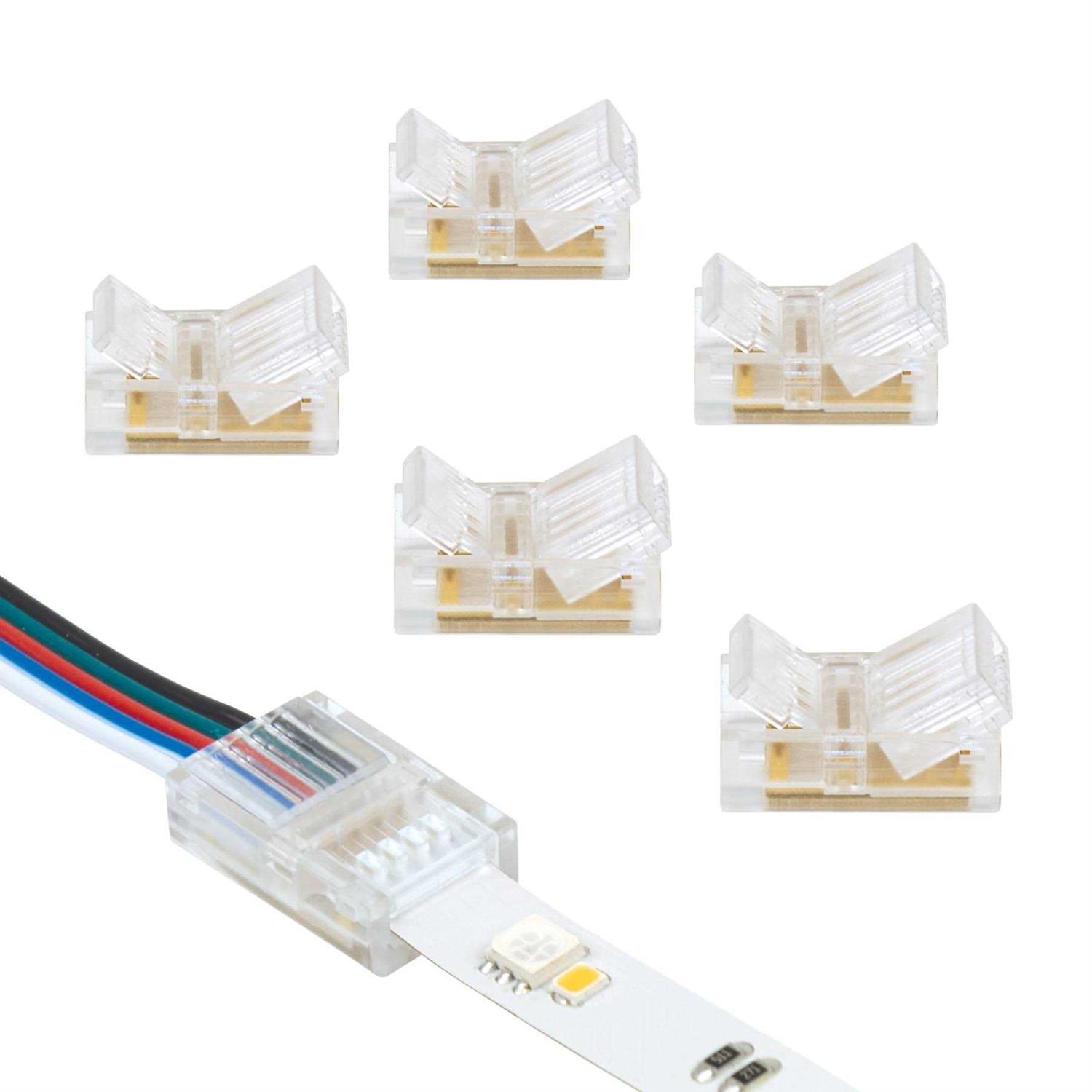 Armacost Lighting 5-Pin RGB+W Multicolor Wire to Tape Connector - Cheap Fitting