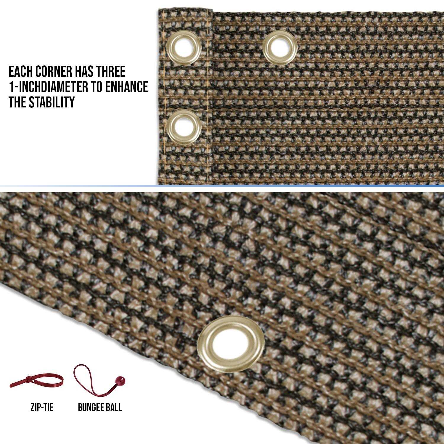 E&K Sunrise 3′ x Balcony Privacy Fence Screen Cover with Zip Ties Outdoor Screen Fence UV Protection for Deck Patio Backyard Apartment Pool - Cheap Fitting