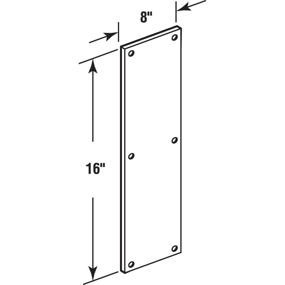 Prime-Line Push Plate J 4636 - Cheap Fitting