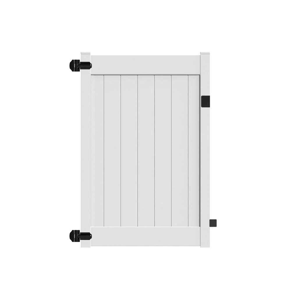 Veranda Linden 4 ft. W x 6 ft. H White Vinyl Un-Assembled Fence Gate - Cheap Fitting