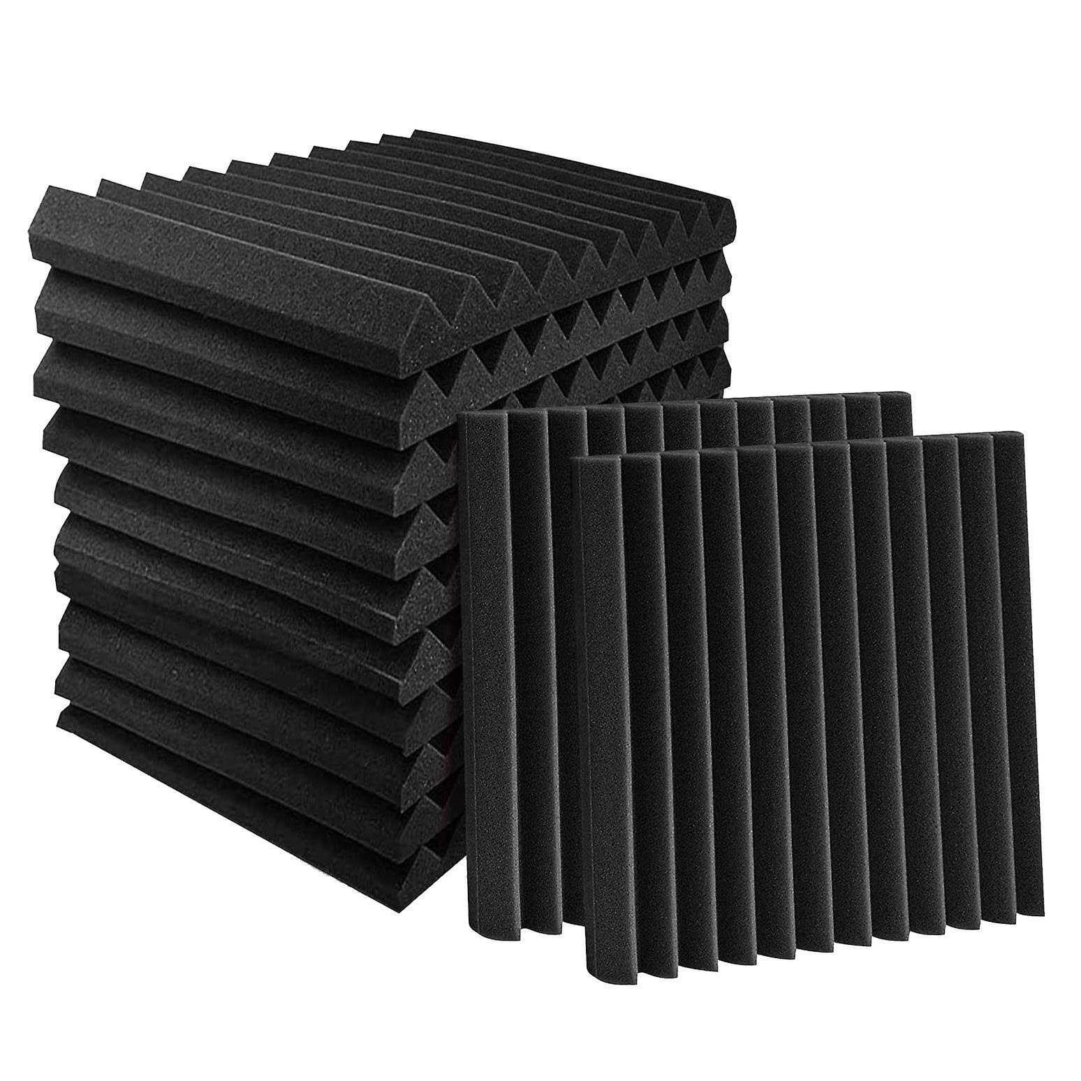 NOBRAND Acoustic Foam Panels 24 Pack Acoustic Panels 1 x 12 x 12inch Studio Sound Absorbing Tiles Recording Ceiling, Size: 30, Black - Cheap Fitting