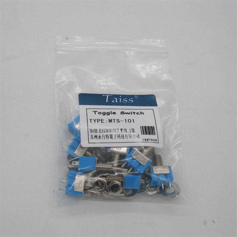 Taiss 10PCS SPST Mini Toggle Switch 2 Pin 2 Position ON/Off Miniature Toggle Switch 6A 125V MTS-101 - Cheap Fitting