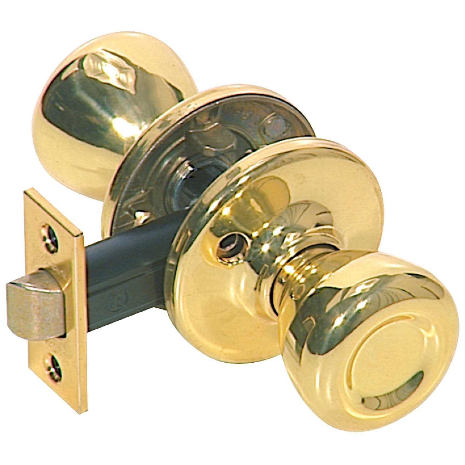 Kwikset Tylo Polished Brass Passage Door Knob - Cheap Fitting