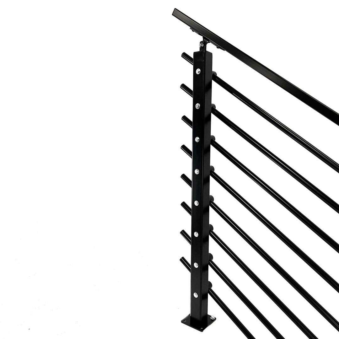 Concept Fusion Fusion Modern Horizontal Adjustable Railing Banister System for Staircases Balconies and Decks Complete Guard Railing Kit - Cheap Fitting