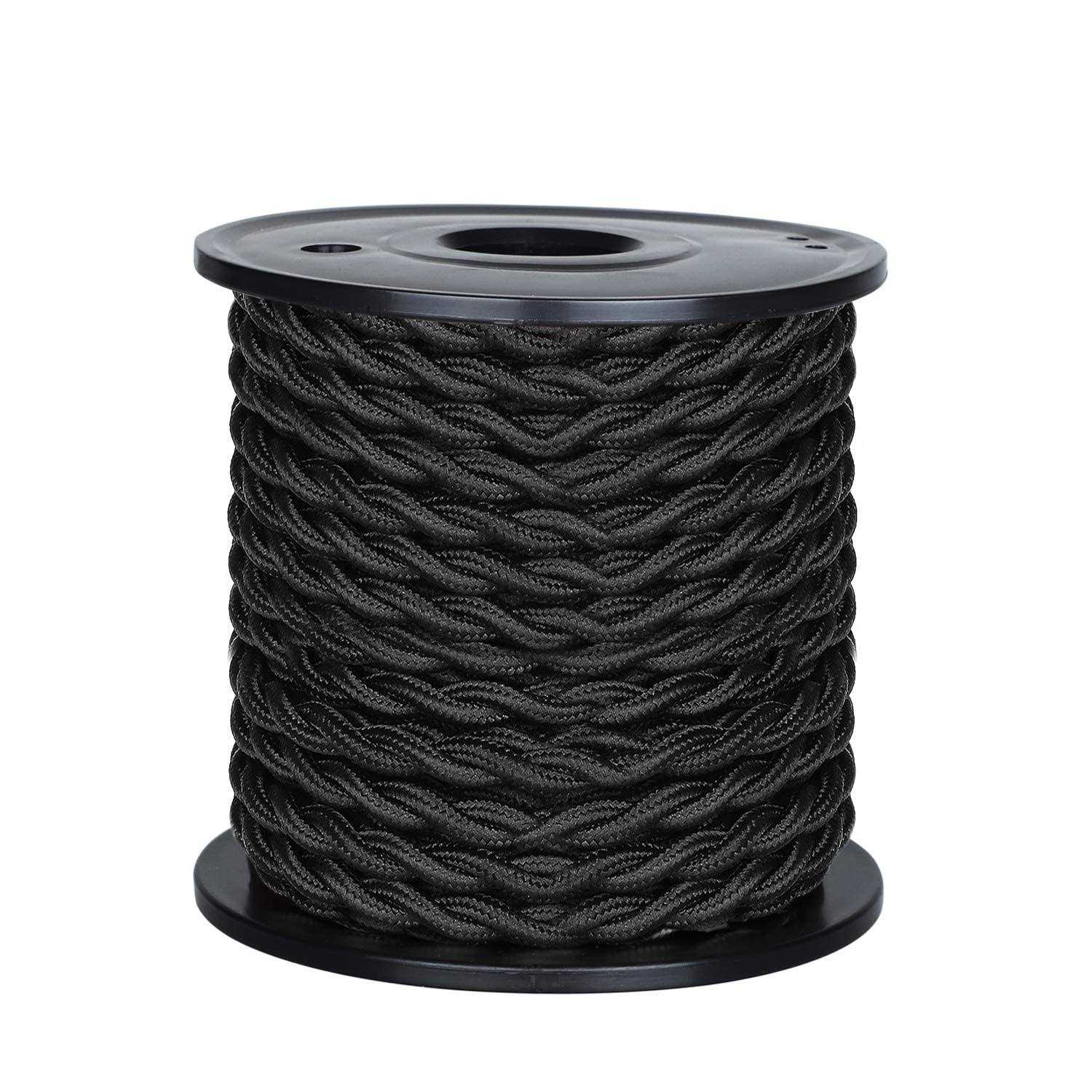 50ft Twisted Cloth Covered Wire Carry360 Antique Industrial Electronic Wire - Cheap Fitting