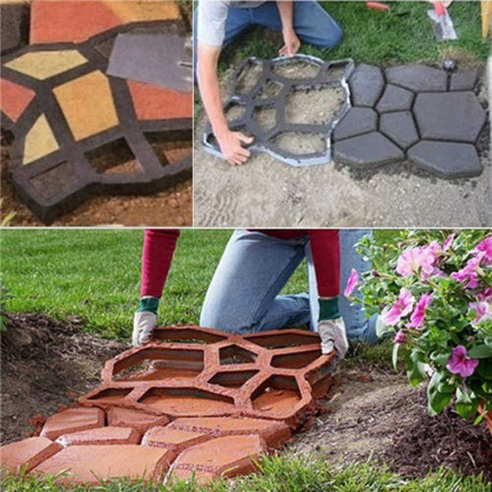 VanSmaGo Walk Maker Pathmate Stone Moldings Paving Pavement Concrete Molds Stepping Stone Paver Walk Way Mold for Patio - Cheap Fitting