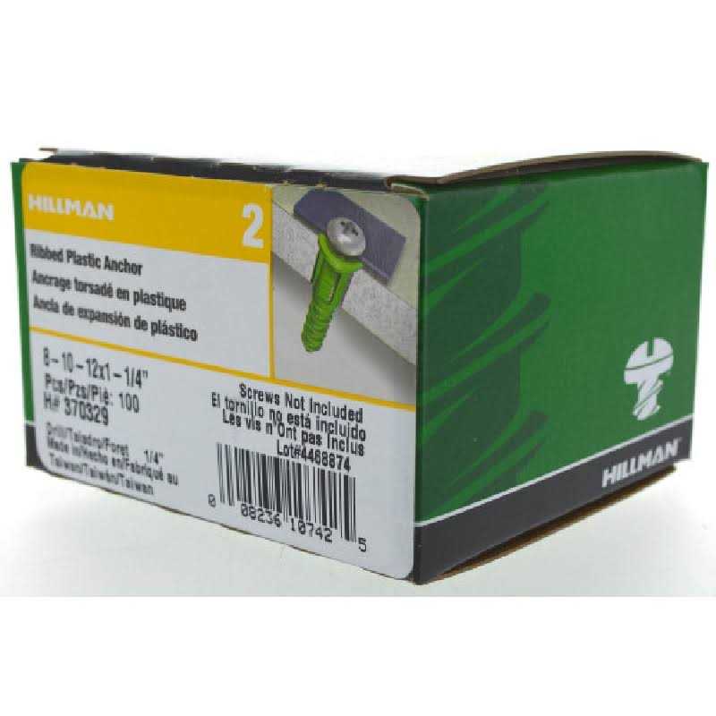 Hillman Ribbed Plastic Anchor - Cheap Fitting