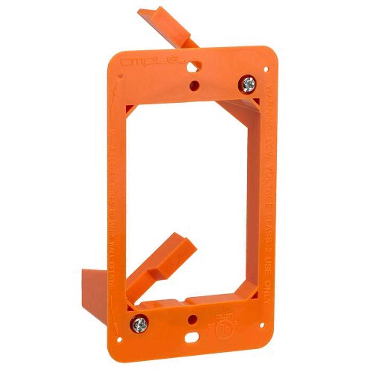 Cmple Low Voltage Mounting Bracket 1 Gang Multipurpose Drywall Mounting Wall Plate Bracket 527-N - Cheap Fitting