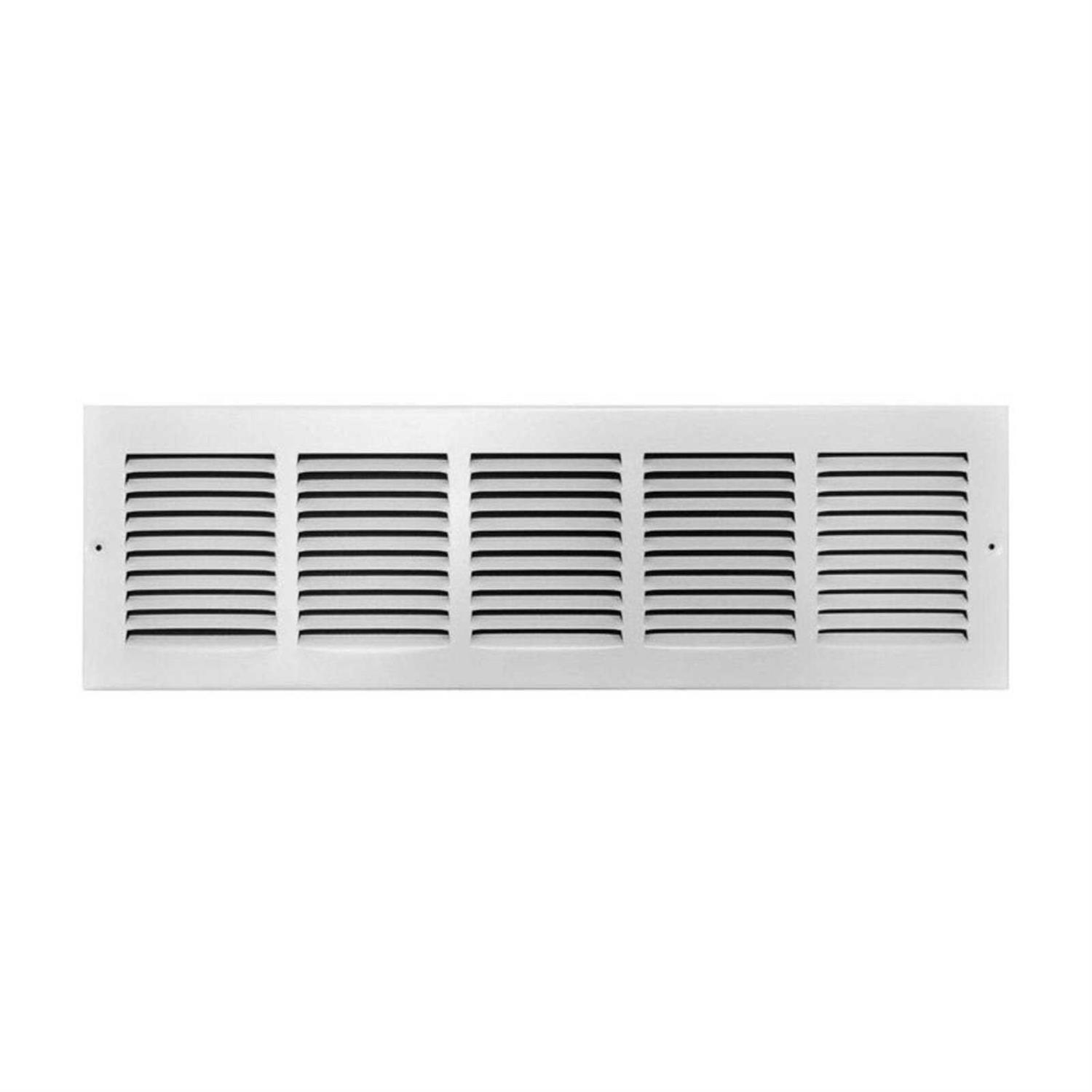 Tru Aire 6 in. H X 24 in. W 1-Way Powder Coat White Steel Return Air Grille - Cheap Fitting