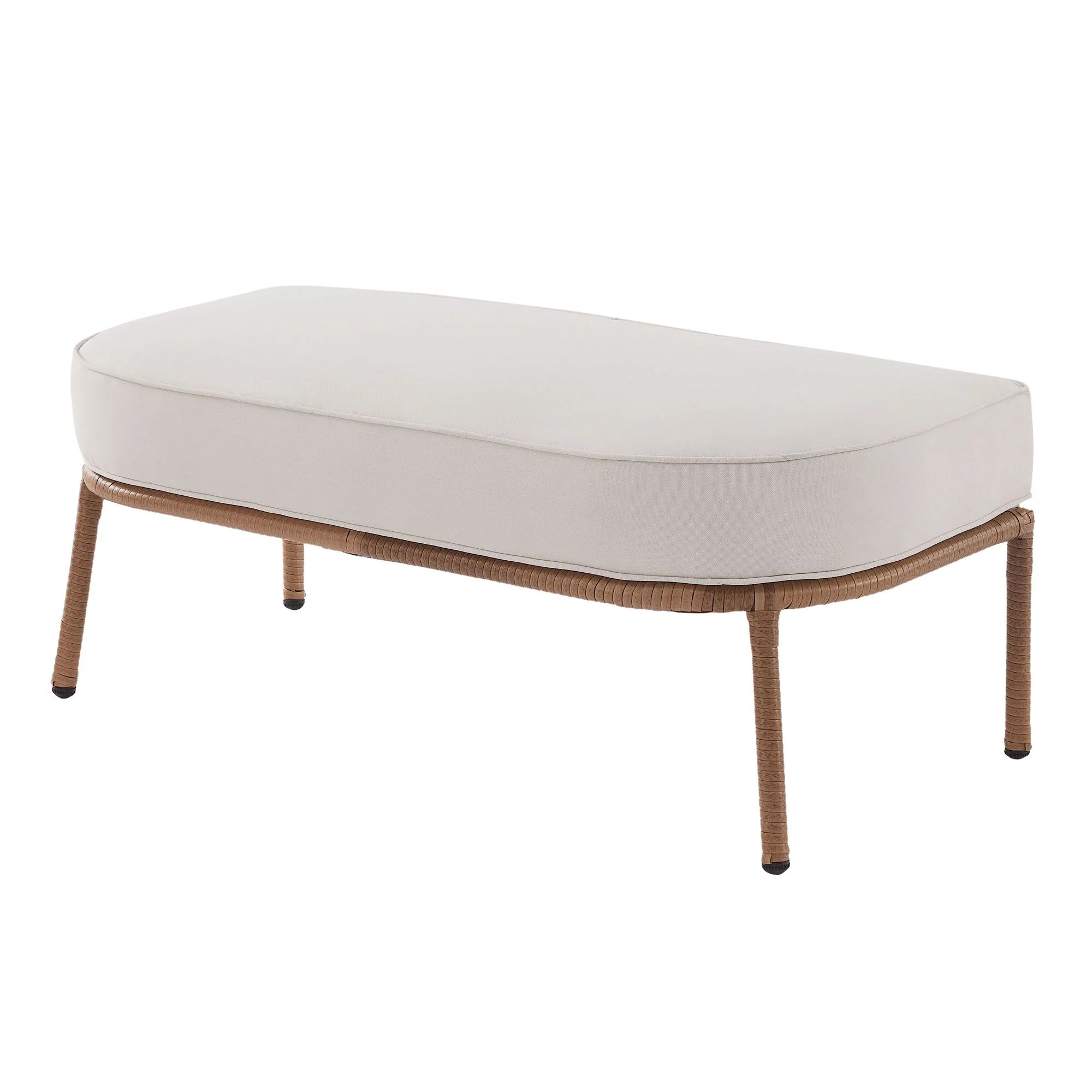 Better Homes & Gardens Willow Sage All-Weather Wicker Outdoor Loveseat and Ottoman Set, Beige - Cheap Fitting