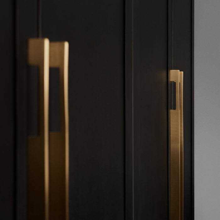 Goldenwarm Solid Brass Modern Slimline Gold Unique Cabinet Pulls and Drawer Handles - Cheap Fitting