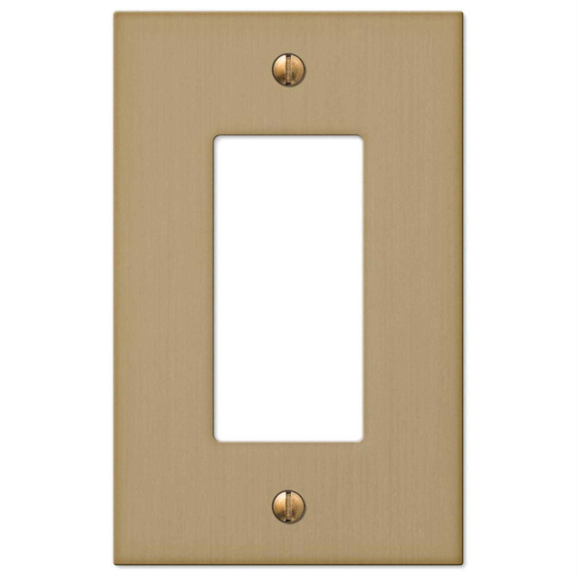 Amerelle Wallplates Elan Brushed Bronze Cast 1 Rocker Wallplate 55RBZ - Cheap Fitting