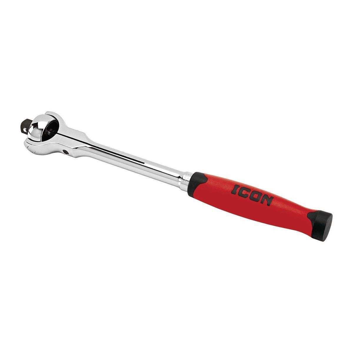 Icon 1/2 in. Drive Professional Swivel Head Ratchet with Comfort Grip - Cheap Fitting