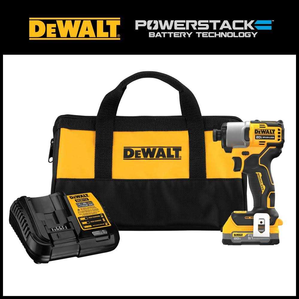 DEWALT POWERSTACK 20V Max Battery Impact Driver Kit - Cheap Fitting