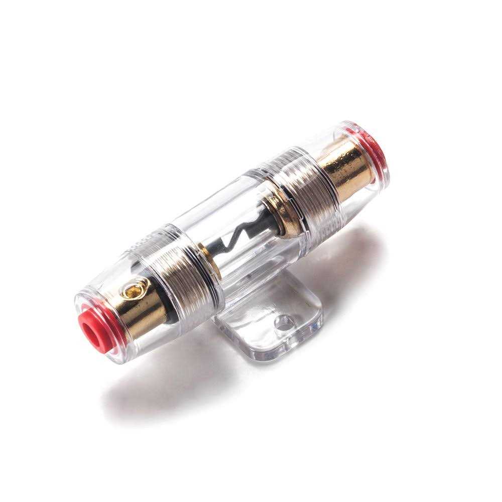 E-LION 60A Inline AGU Fuse Holder fits for 4 8 10 Gauge Wire Including 2 pcs - Cheap Fitting