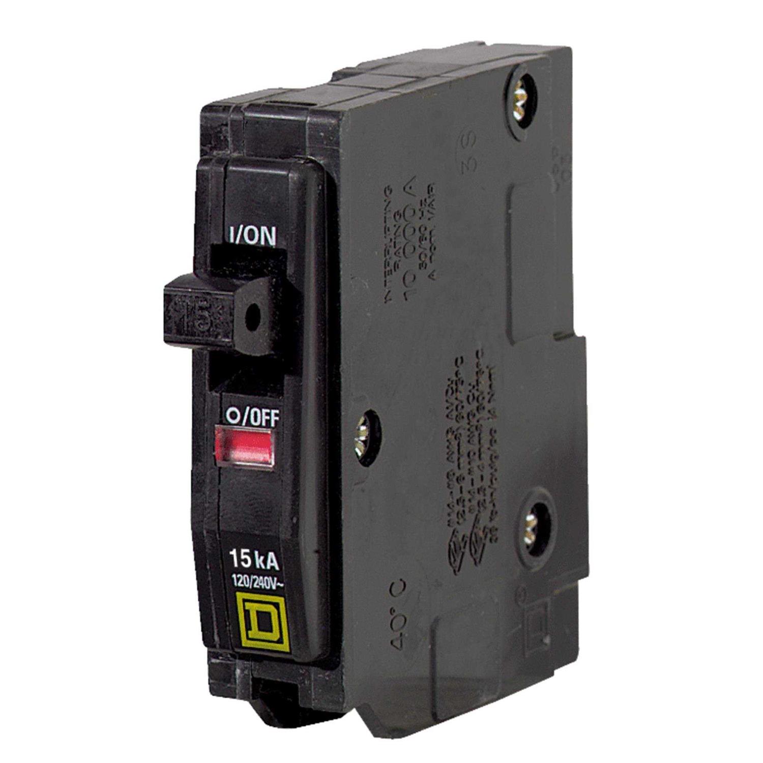 Square D QO 15 Amp Single-Pole Circuit Breaker - Cheap Fitting