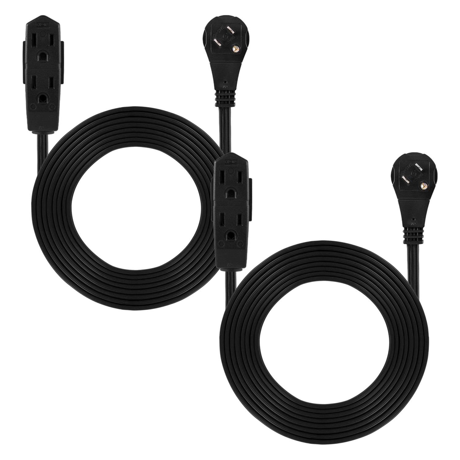 Ge 3-Outlet Grounded Cord 15ft. Right Angle Plug - Cheap Fitting