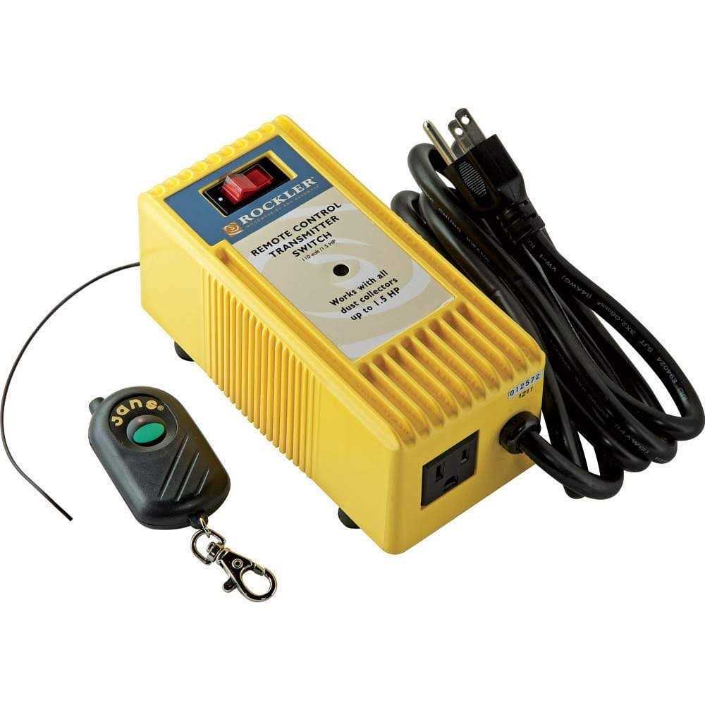 Rockler Dust Collector Remote Switch – 8-position Dip Power Switch – On-off 110 Volt Dust Collection & Air Filtration From Any Place – Includes Transmitter - Cheap Fitting