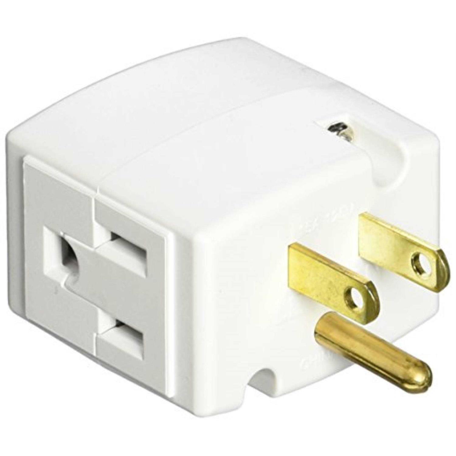 Leviton Grounded Triple Cube Outlet Adapter - Cheap Fitting