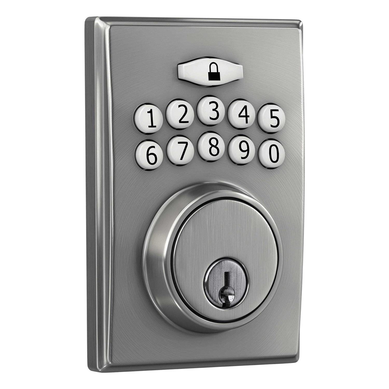 First Secure by Schlage Truss Keypad Electronic Deadbolt in Stainless Steel - Cheap Fitting