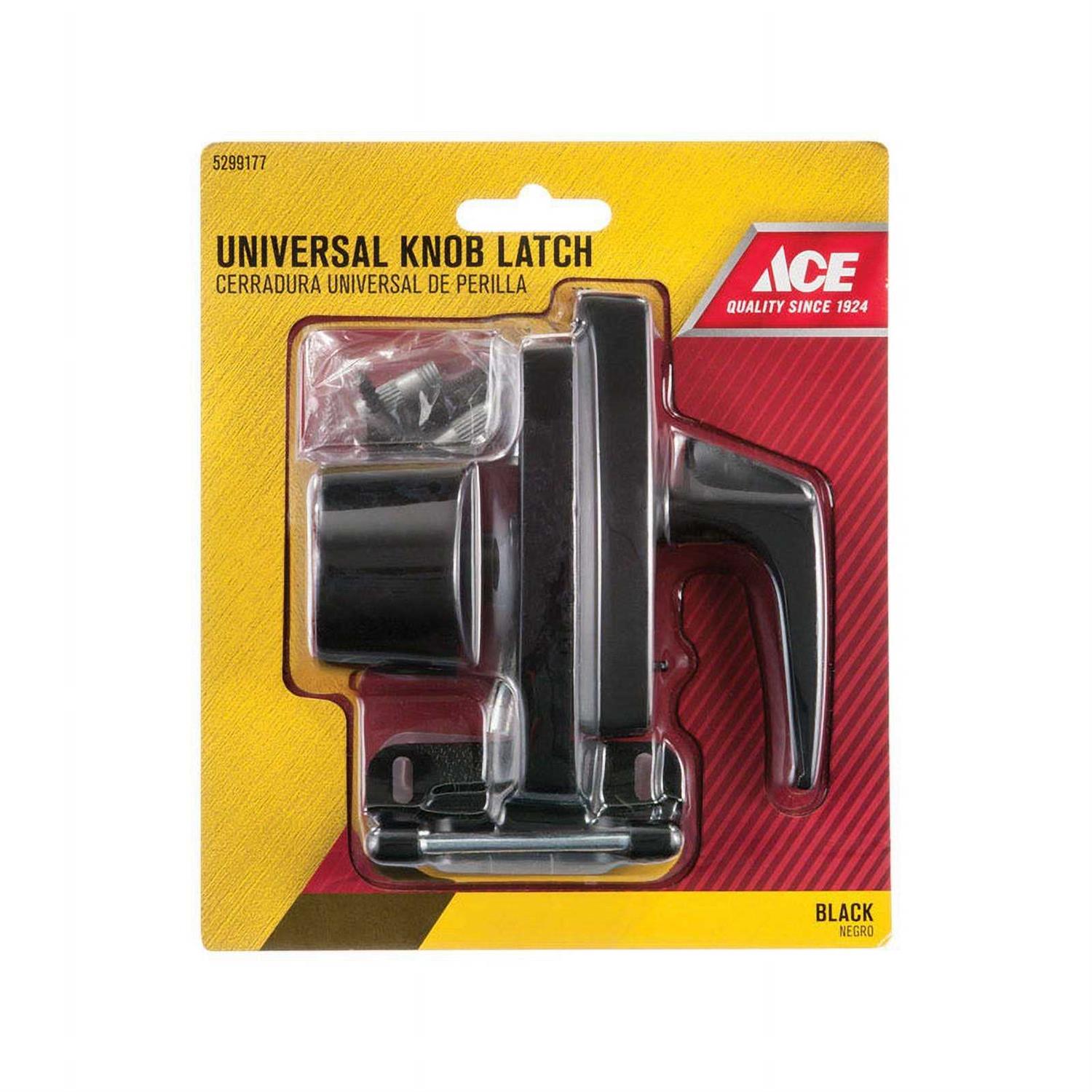 Ace Black Steel Universal Knob Latch 1 - Cheap Fitting