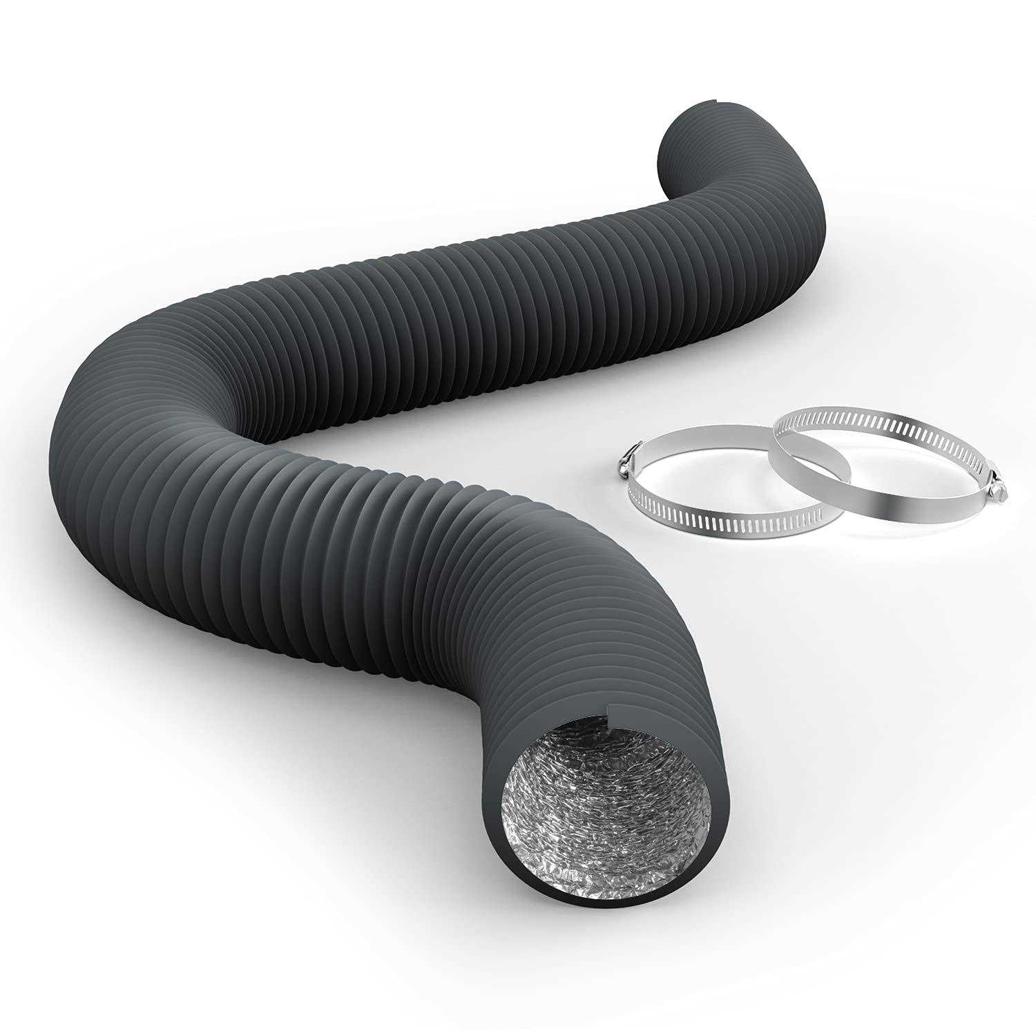 Ipower Flexible 8 Inch 25 Feet Aluminum Ducting 4 Layer Protection Dryer Vent Hose for Hvac Heating Cooling Ventilation and Exhaust - Cheap Fitting