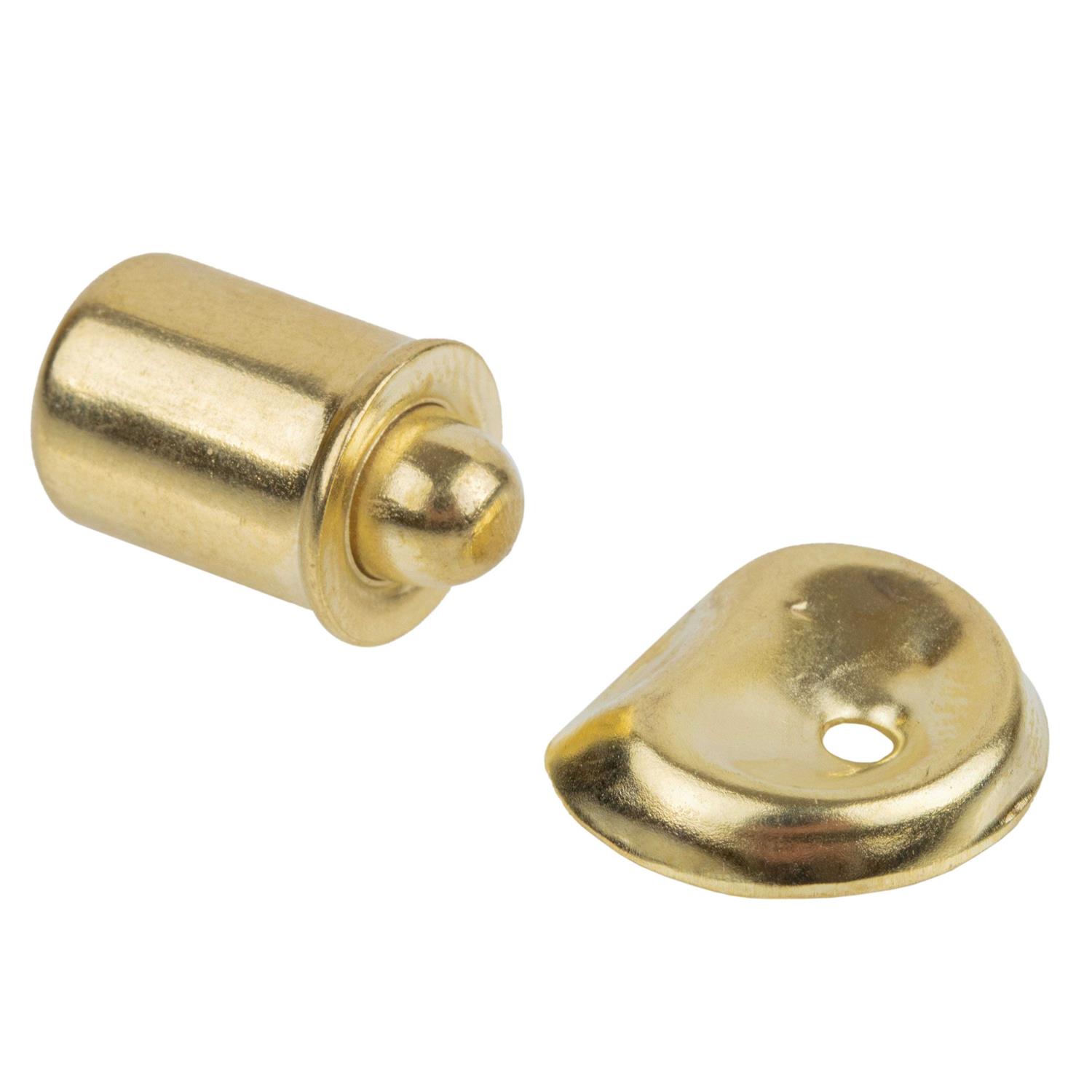 Large Brass Plated Spring Loaded Bullet Catch with Striker Plate - Cheap Fitting