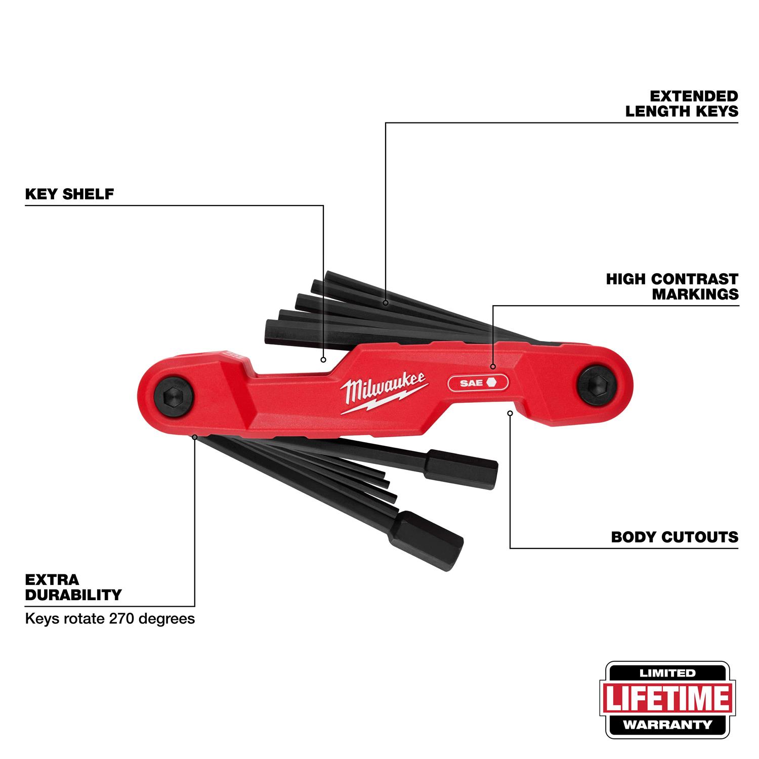 Milwaukee 11-Key Electrician’s Folding Hex Key Set 48-22-2180 - Cheap Fitting