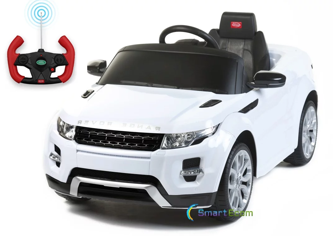 Range Rover White 12 V Evoque Powered Ride-On with Remote Control - Cheap Fitting