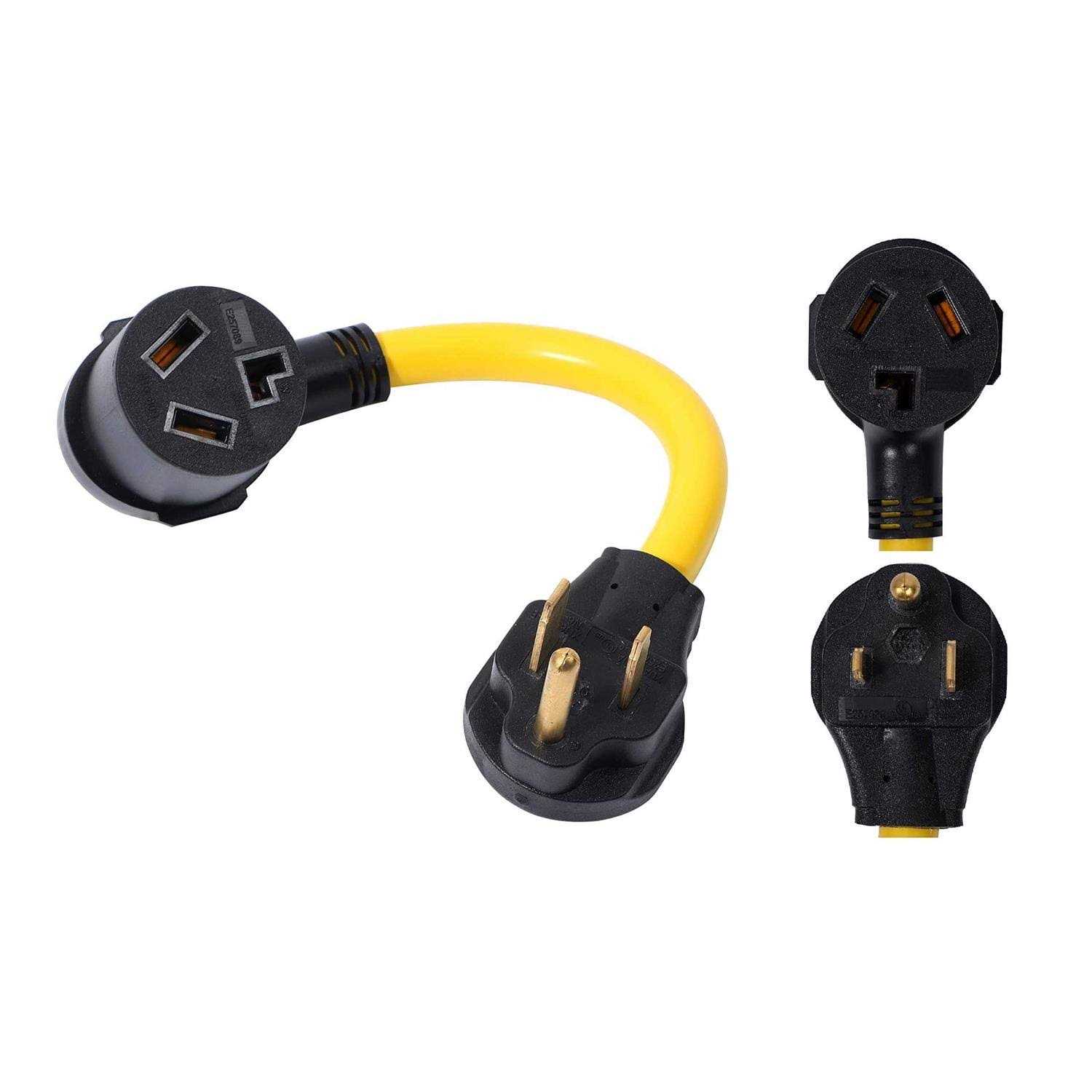 ONETAK NEMA 6-50P to 10-30R 240V 30 Amp 3 Prong Male Plug to 3 Prong Female Outlet Receptacle Generator Welder Dryer Power Cord Adapter - Cheap Fitting