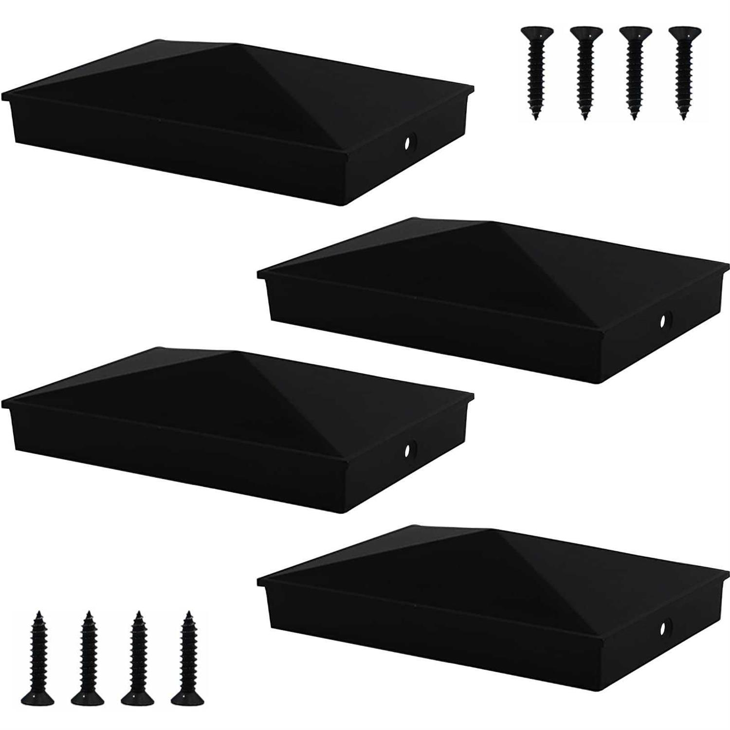 Azdele Aluminum Pyramid Post Caps Cover Nominal Wood Post - Cheap Fitting