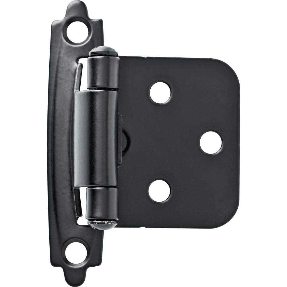 Liberty Matte Black Self-Closing Overlay Cabinet Hinge - Cheap Fitting