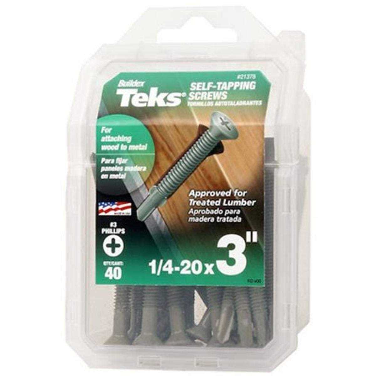 ITW Brands 40pk 1/4-20X3 Tek Screw 21378 - Cheap Fitting