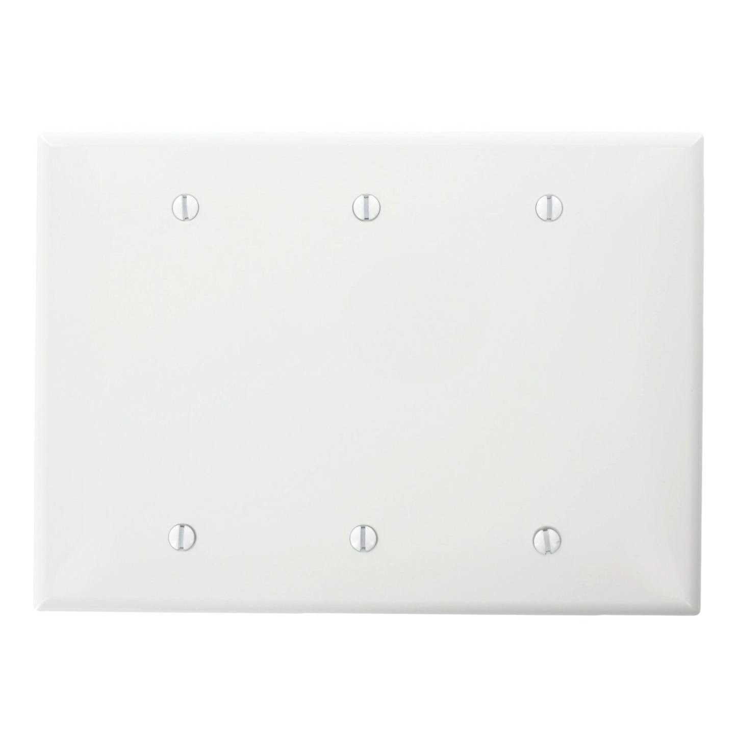 Leviton PJ33-W 3 Gang Blank Wallplate - Cheap Fitting