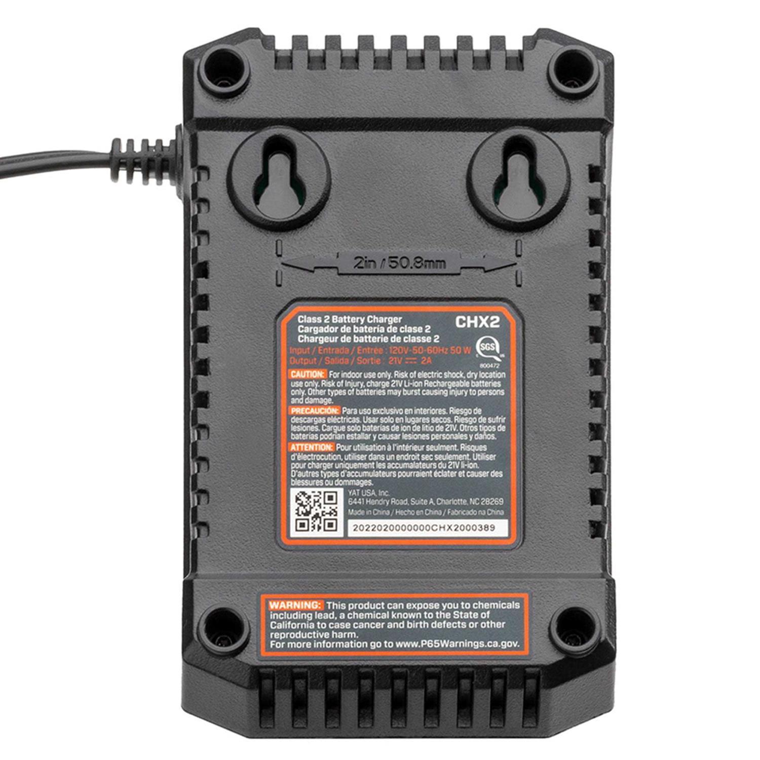 Senix 20 Volt Max Lithium-ion Battery Charger CHX2 - Cheap Fitting