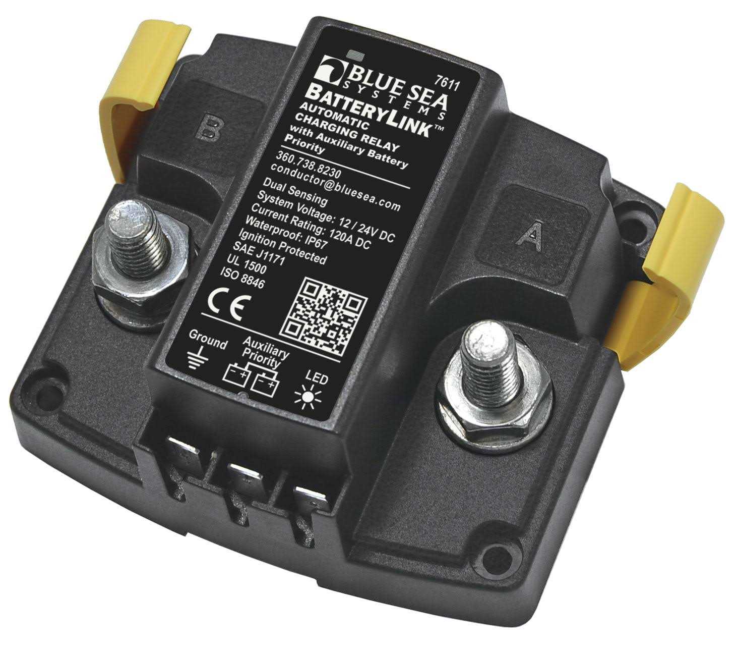 Blue Sea 7611 DC BatteryLink Automatic Charging Relay - Cheap Fitting