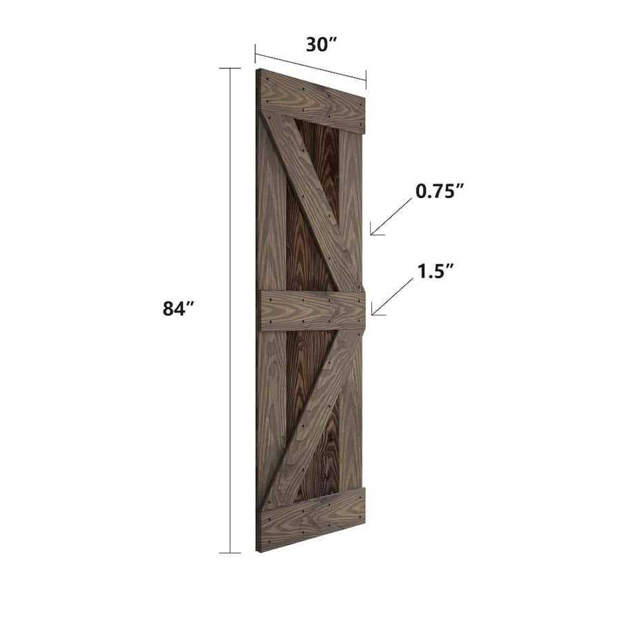 Coast Sequoia Embossing K Series DIY Knotty Wood Sliding Barn Door Without Hardware Kit Coast Sequoia - Cheap Fitting