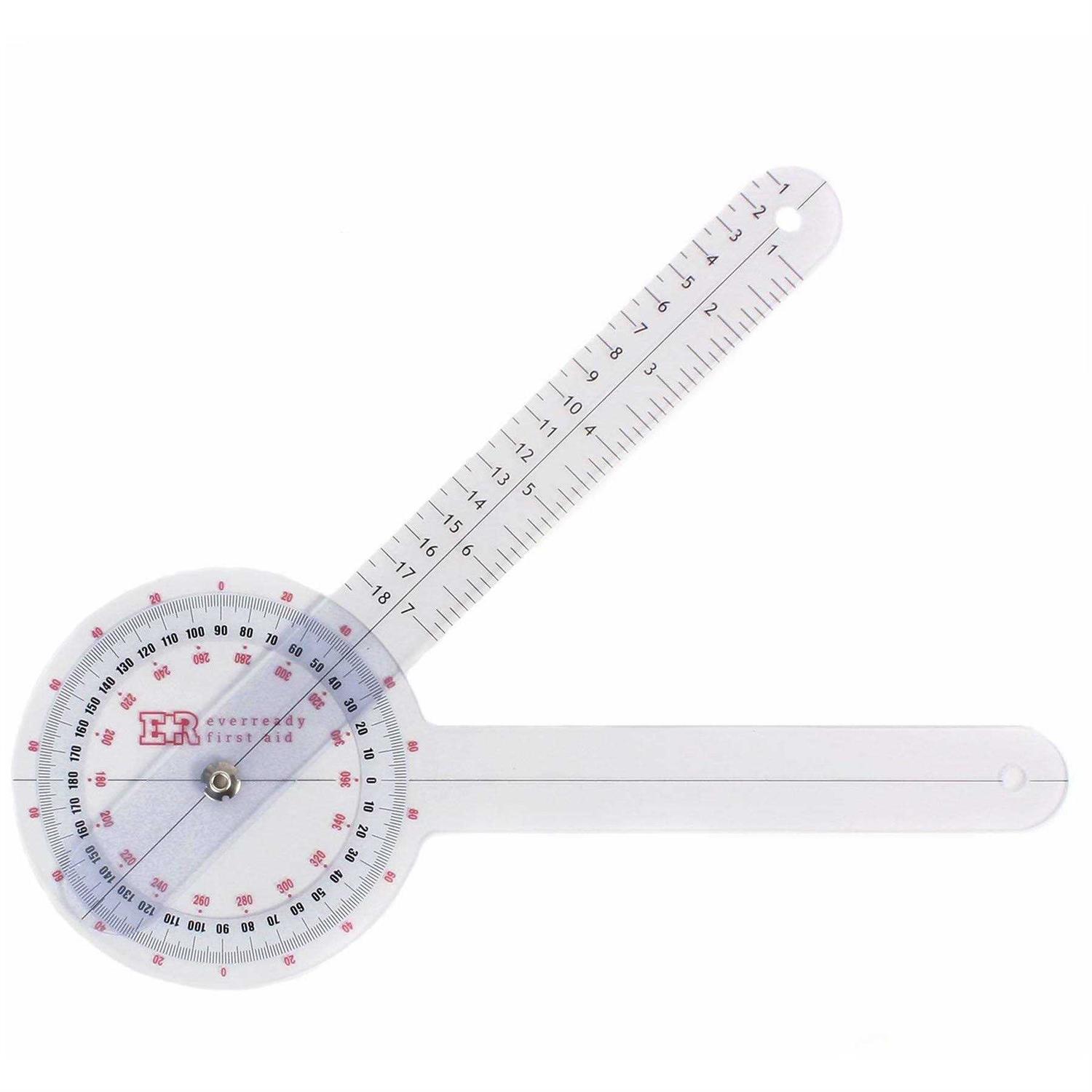 Ever Ready First Aid Plastic 12 Goniometer 360 Degree ISOM - Cheap Fitting