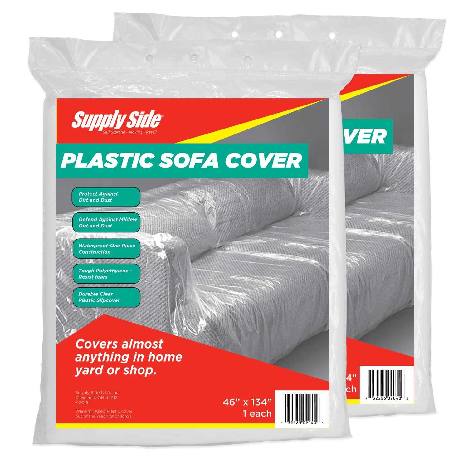 PackRite 2 Pack Plastic Sofa Cover - Cheap Fitting