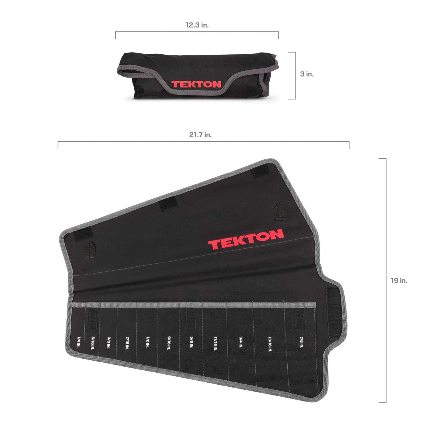 TEKTON 11-Tool Combination Wrench Pouch - Cheap Fitting