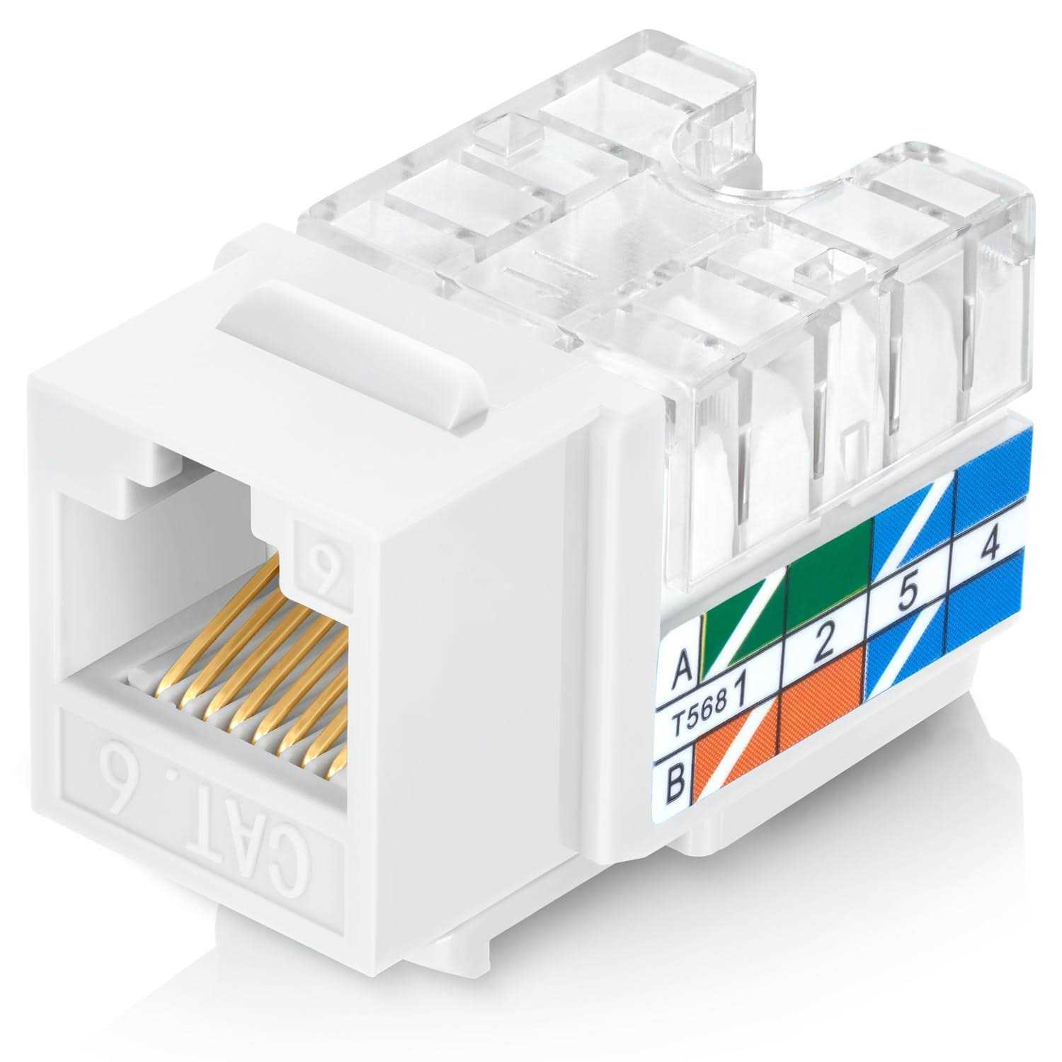 Everest Media Solutions 90° Angled CAT6/5e Keystone Jack - Cheap Fitting
