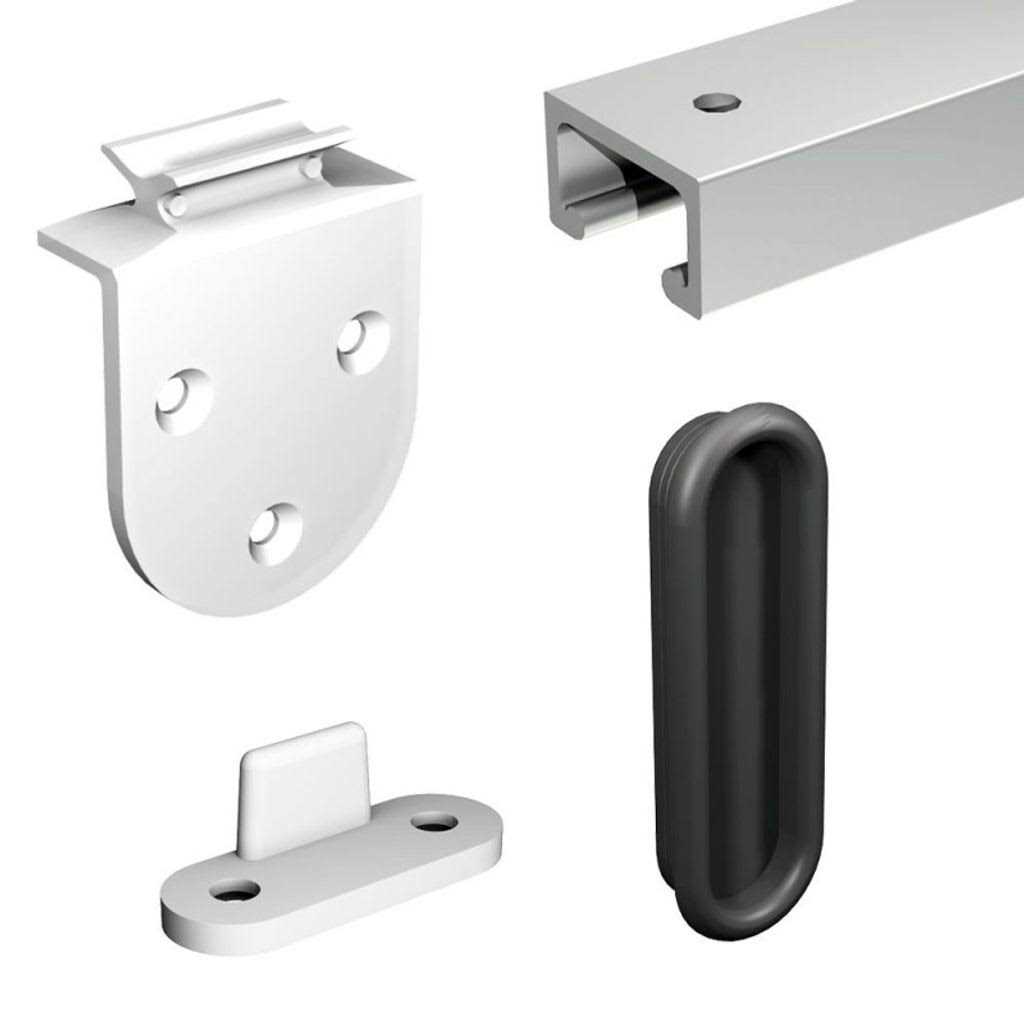 Sliding Cabinet Door Hardware Kit Tracks For 2 Bypass Cabinet Doors Up To 13lbs - Cheap Fitting