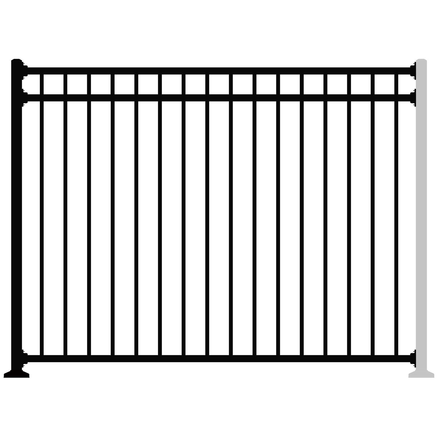 XCEL Black Steel Fence Panel Style Easy Installation Fence Kit Outdoor Fencing for Yard - Cheap Fitting