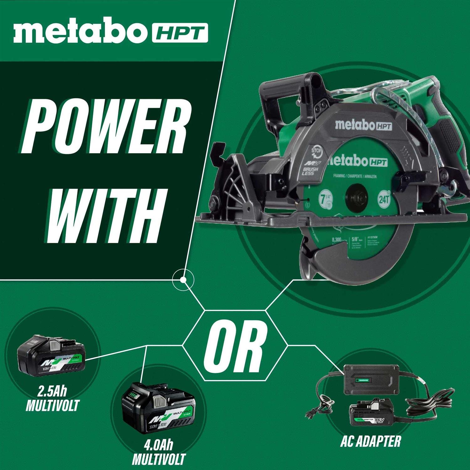 Metabo HPT C3607DWAQ4M 36V 7-1/4 Cordless Rear Handle Circular Saw - Cheap Fitting