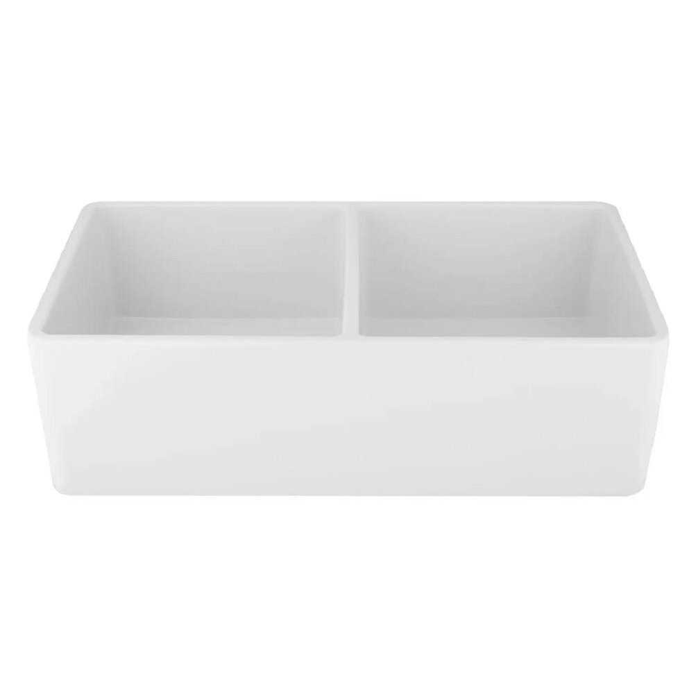 Signature Hardware 33 Reinhard Double Bowl Fireclay Farmhouse Sink 393672 - Cheap Fitting
