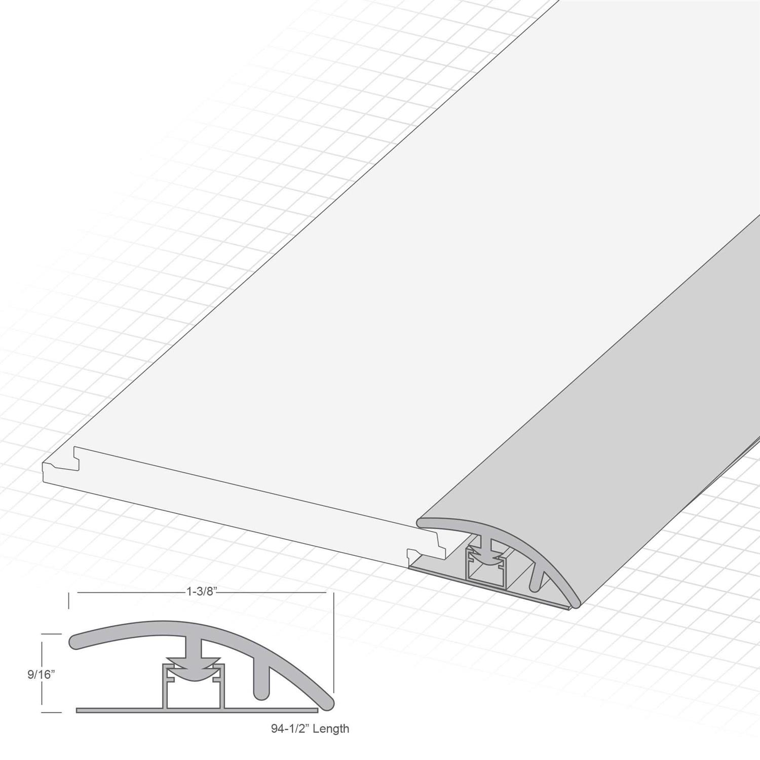 Cali Classic 0.53-in T x 1.31-in W x 72.83-in L Vinyl Reducer - Cheap Fitting