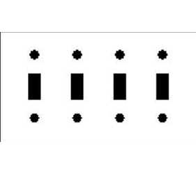 Leviton 80712-E 4-Gang Toggle Device Switch Wallplate - Cheap Fitting
