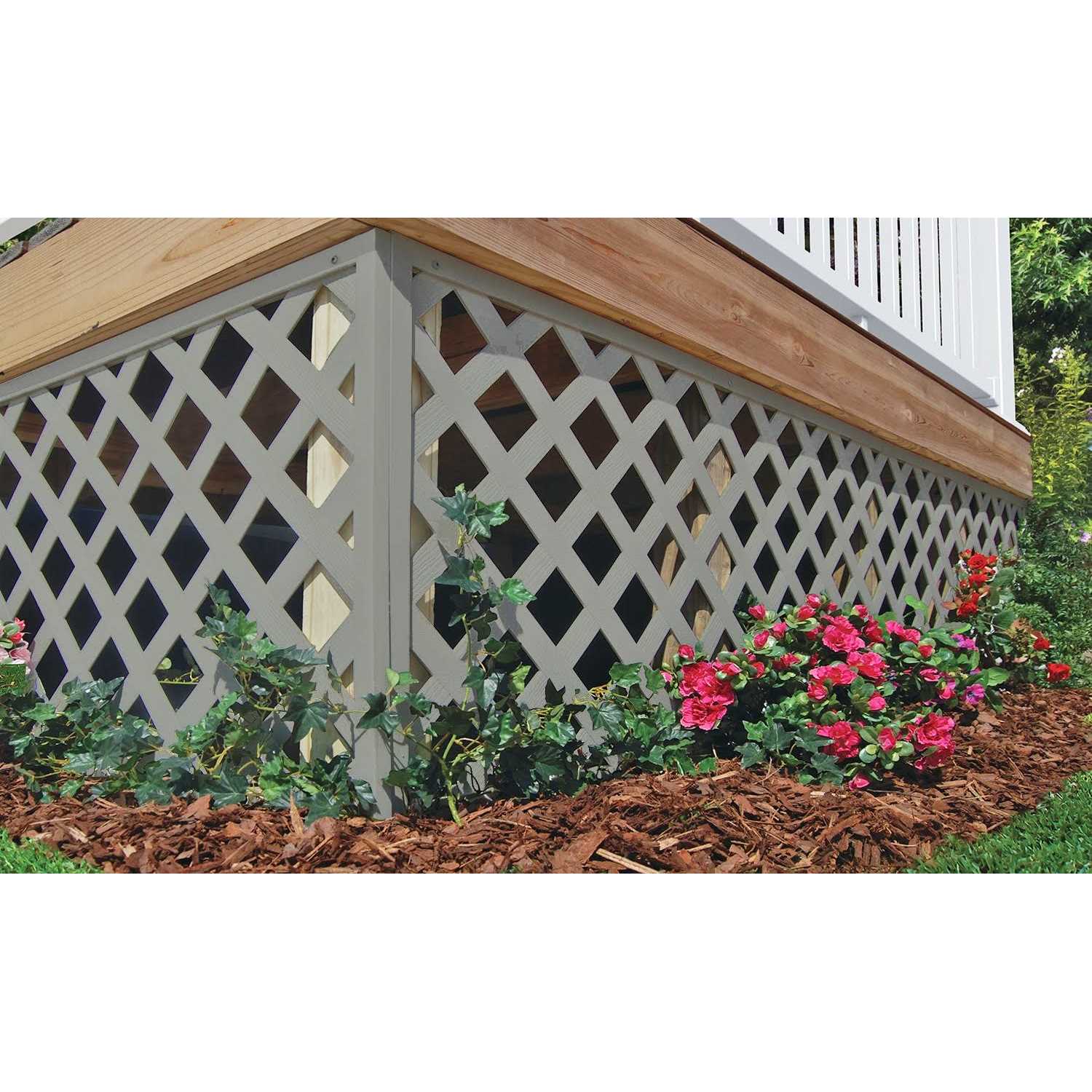 Veranda 4 ft. x 8 ft Classic Diamond Vinyl Lattice 73045545 - Cheap Fitting